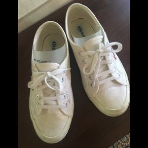SUPERGA white canvas sneaker
